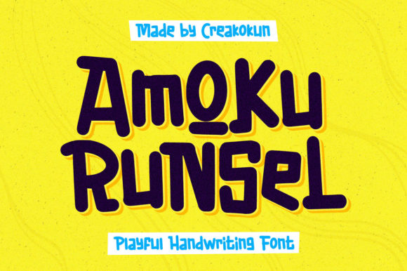 Amoku Runsel: A Chunky Display Font for Creative Makers