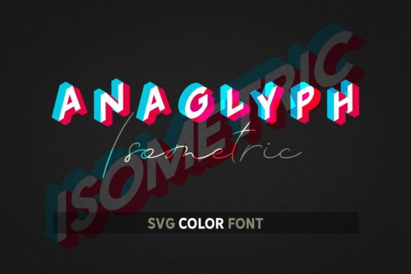 Anaglyph Isometric Font for Professional Branding