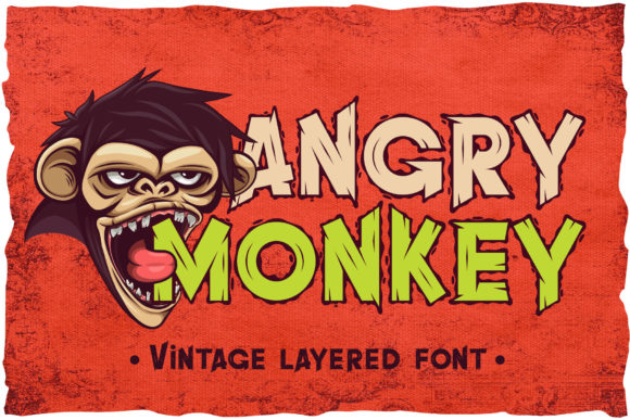 Angry Monkey: A Vintage Display Font for Bold Branding
