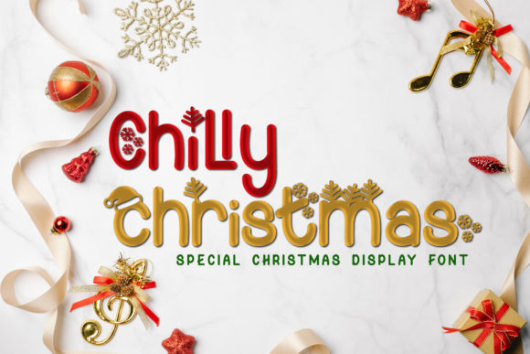 Chilly Christmas: A Festive Display Font for Editorial Design
