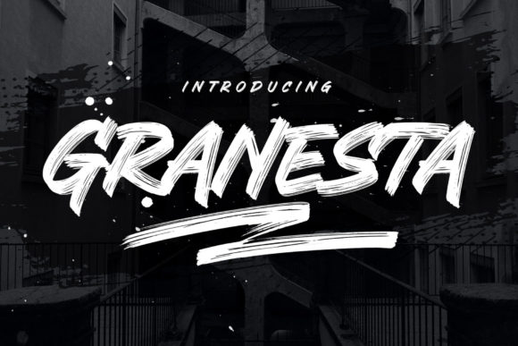 Granesta: A Bold Brushed Display Font for Modern Branding