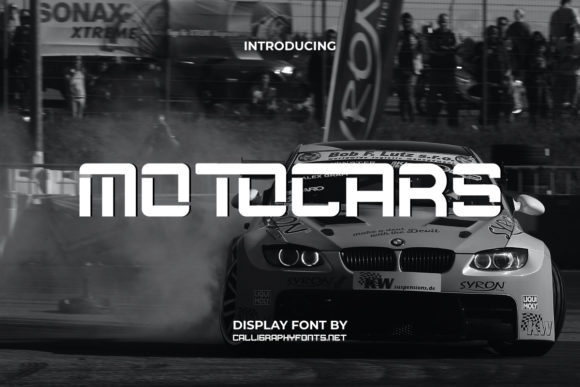 Motocars Display Font for Bold Editorial Design