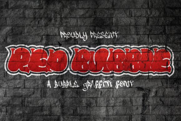 Red Bubble Font for Bold Web Design