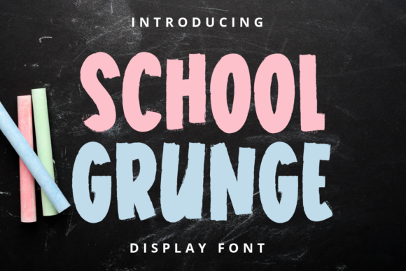 School Grunge Font for Playful Editorial Design
