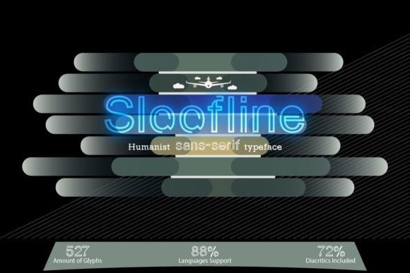Sloofline: A Modern Display Font for Digital Creativity