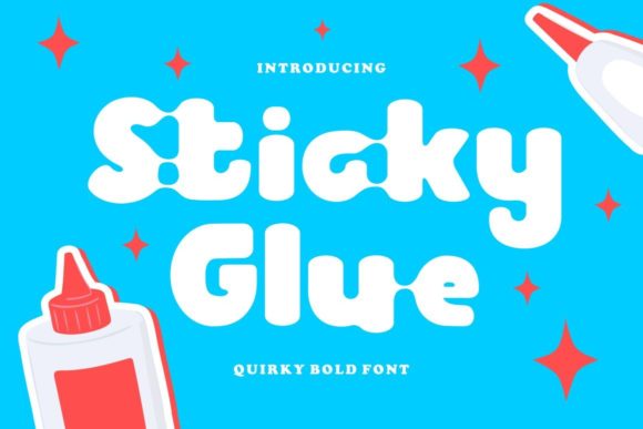Sticky Glue: A Playful Display Font for Creative Projects