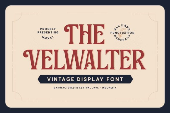 Velwalter: A Vintage Display Font for Bold Branding and Creative Campaigns